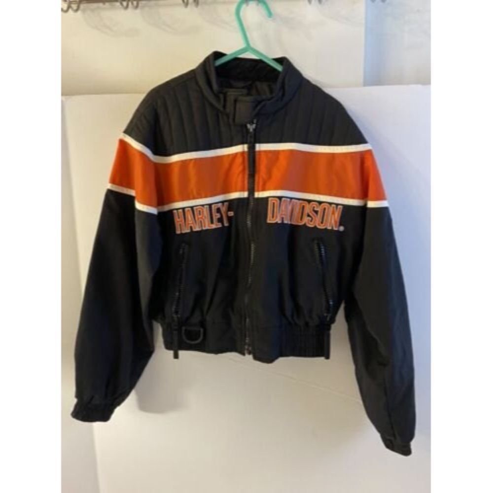 Childs Harley Davidson jacket Xs Youth Boys Girls Full Zip Nylon‎